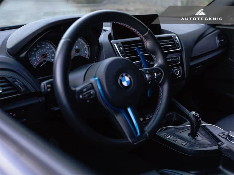Kies-Motorsports AutoTecknic USA AutoTecknic Painted Steering Wheel Trim - F87 M2 | F80 M3 | F82/ F83 M4 | F10 M5 LCI | F06/ F12/ F13 M6