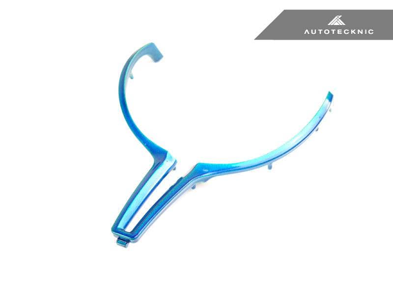Kies-Motorsports AutoTecknic USA AutoTecknic Painted Steering Wheel Trim - F87 M2 | F80 M3 | F82/ F83 M4 | F10 M5 LCI | F06/ F12/ F13 M6 F87 M2 / Long Beach Blue / No