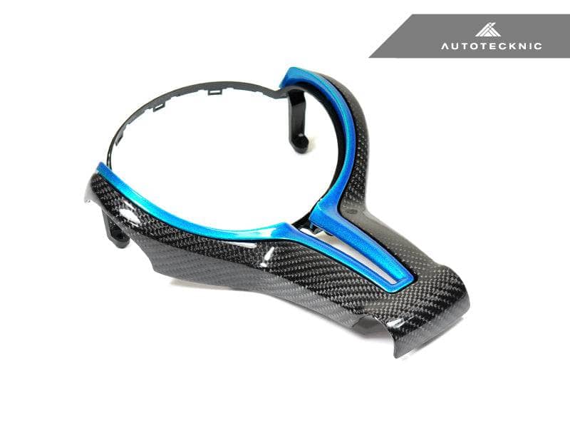 Kies-Motorsports AutoTecknic USA AutoTecknic Painted Steering Wheel Trim - F87 M2 | F80 M3 | F82/ F83 M4 | F10 M5 LCI | F06/ F12/ F13 M6 F87 M2 / Long Beach Blue / Yes - Add Outer Steering Wheel Trim