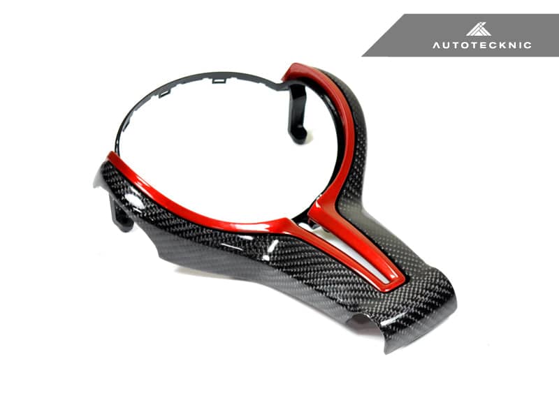 Kies-Motorsports AutoTecknic USA AutoTecknic Painted Steering Wheel Trim - F87 M2 | F80 M3 | F82/ F83 M4 | F10 M5 LCI | F06/ F12/ F13 M6 F87 M2 / Sakhir Orange / Yes - Add Carbon Fiber Trim Cover (ATK-BM-0283)