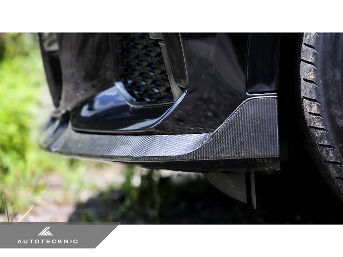 Kies-Motorsports AutoTecknic USA AutoTecknic Performance Dry Carbon Front Lip Set - BMW G06 X6 M-Sport
