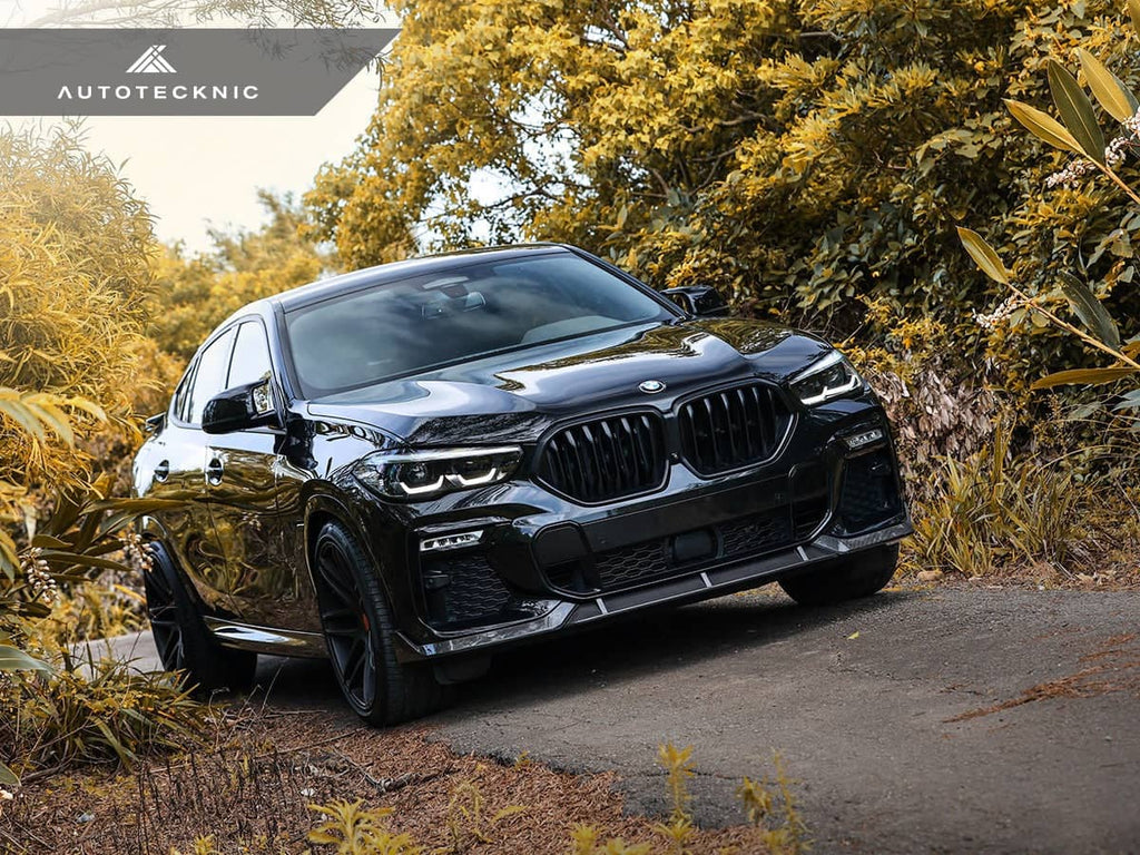 Kies-Motorsports AutoTecknic USA AutoTecknic Performance Dry Carbon Front Lip Set - BMW G06 X6 M-Sport