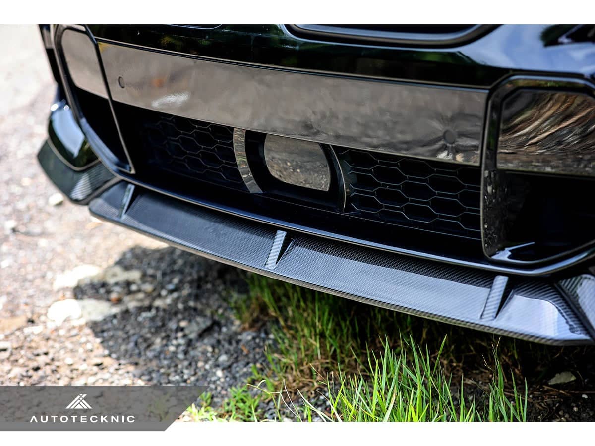 Kies-Motorsports AutoTecknic USA AutoTecknic Performance Dry Carbon Front Lip Set - BMW G06 X6 M-Sport