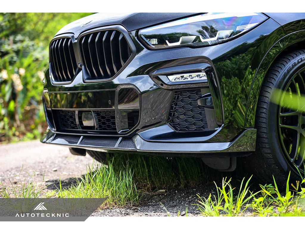 Kies-Motorsports AutoTecknic USA AutoTecknic Performance Dry Carbon Front Lip Set - BMW G06 X6 M-Sport