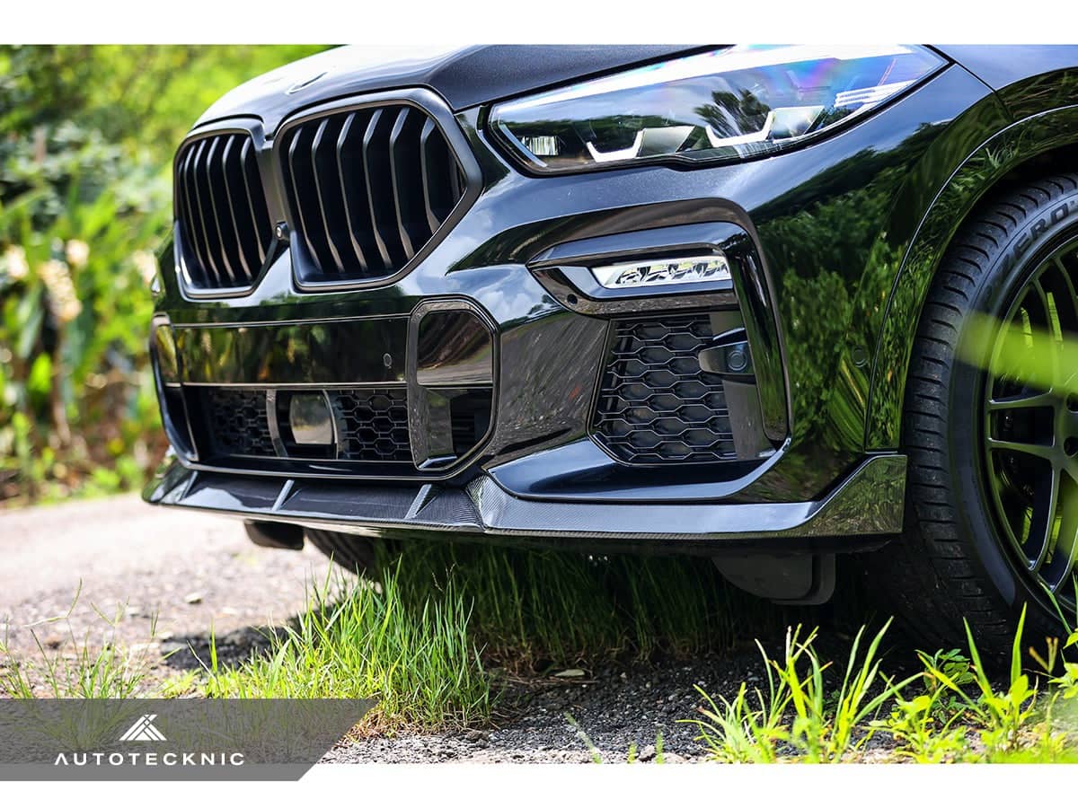 Kies-Motorsports AutoTecknic USA AutoTecknic Performance Dry Carbon Front Lip Set - BMW G06 X6 M-Sport