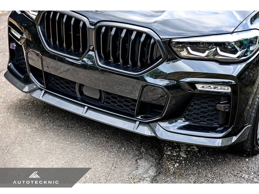 Kies-Motorsports AutoTecknic USA AutoTecknic Performance Dry Carbon Front Lip Set - BMW G06 X6 M-Sport