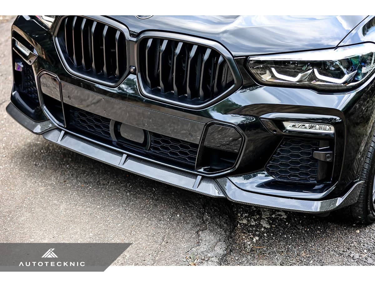 Kies-Motorsports AutoTecknic USA AutoTecknic Performance Dry Carbon Front Lip Set - BMW G06 X6 M-Sport