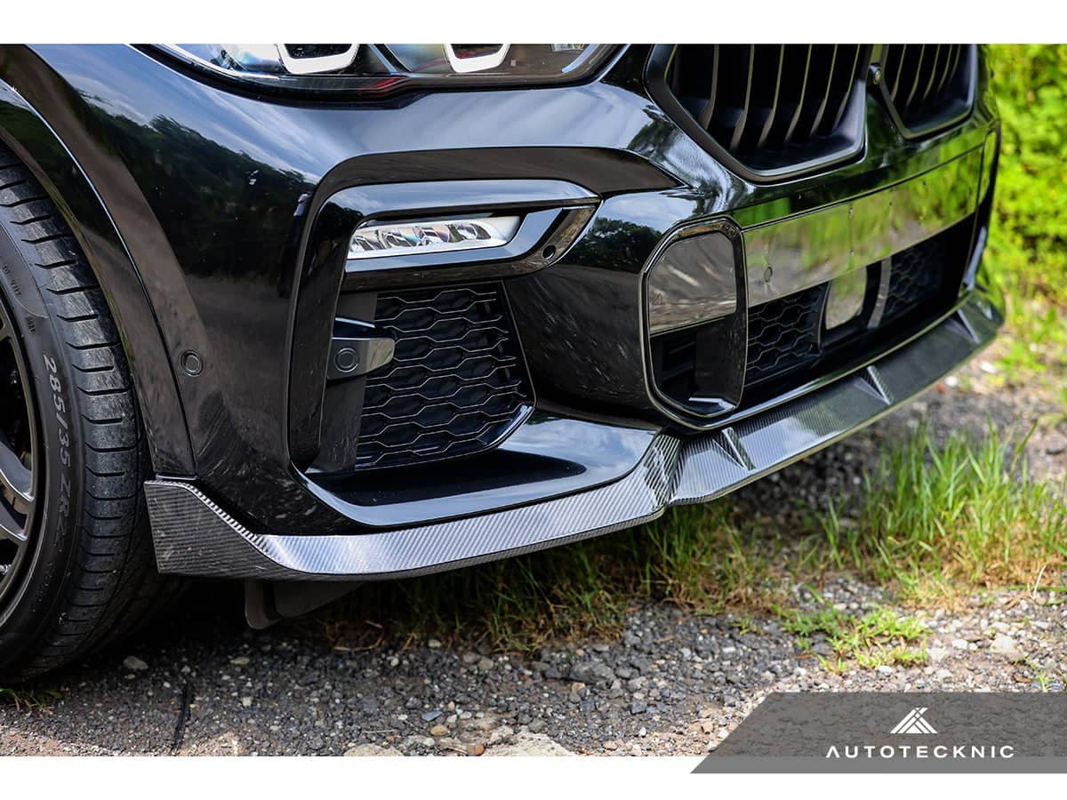 Kies-Motorsports AutoTecknic USA AutoTecknic Performance Dry Carbon Front Lip Set - BMW G06 X6 M-Sport