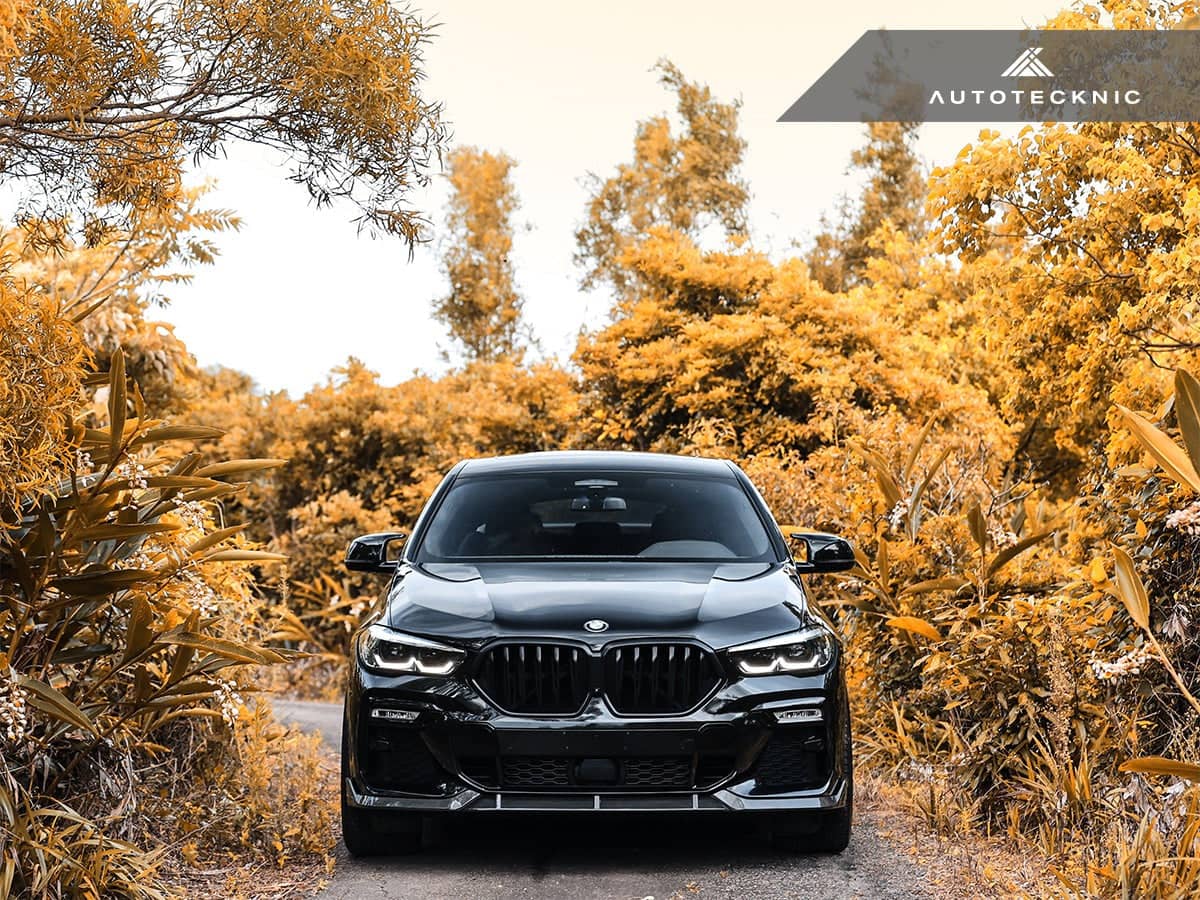 Kies-Motorsports AutoTecknic USA AutoTecknic Performance Dry Carbon Front Lip Set - BMW G06 X6 M-Sport