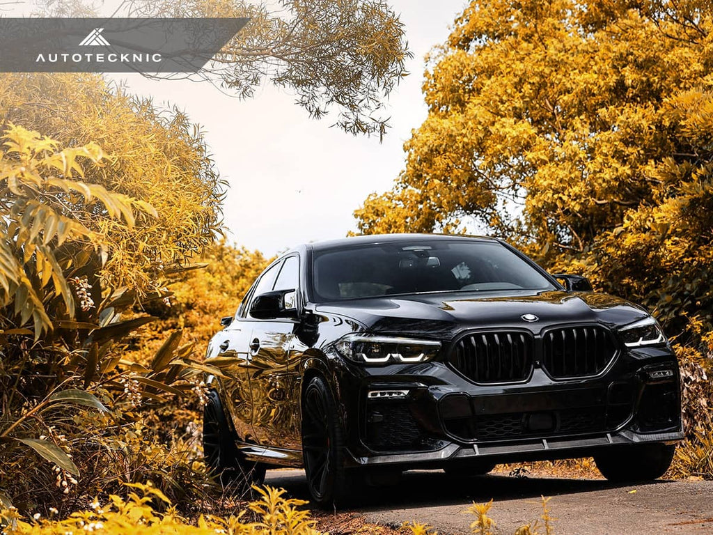 Kies-Motorsports AutoTecknic USA AutoTecknic Performance Dry Carbon Front Lip Set - BMW G06 X6 M-Sport