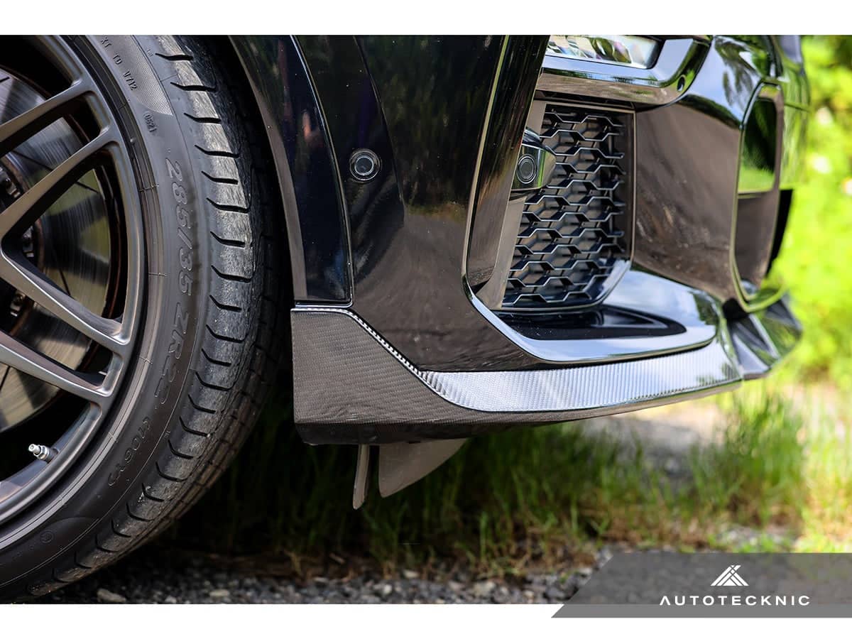 Kies-Motorsports AutoTecknic USA AutoTecknic Performance Dry Carbon Front Lip Set - BMW G06 X6 M-Sport