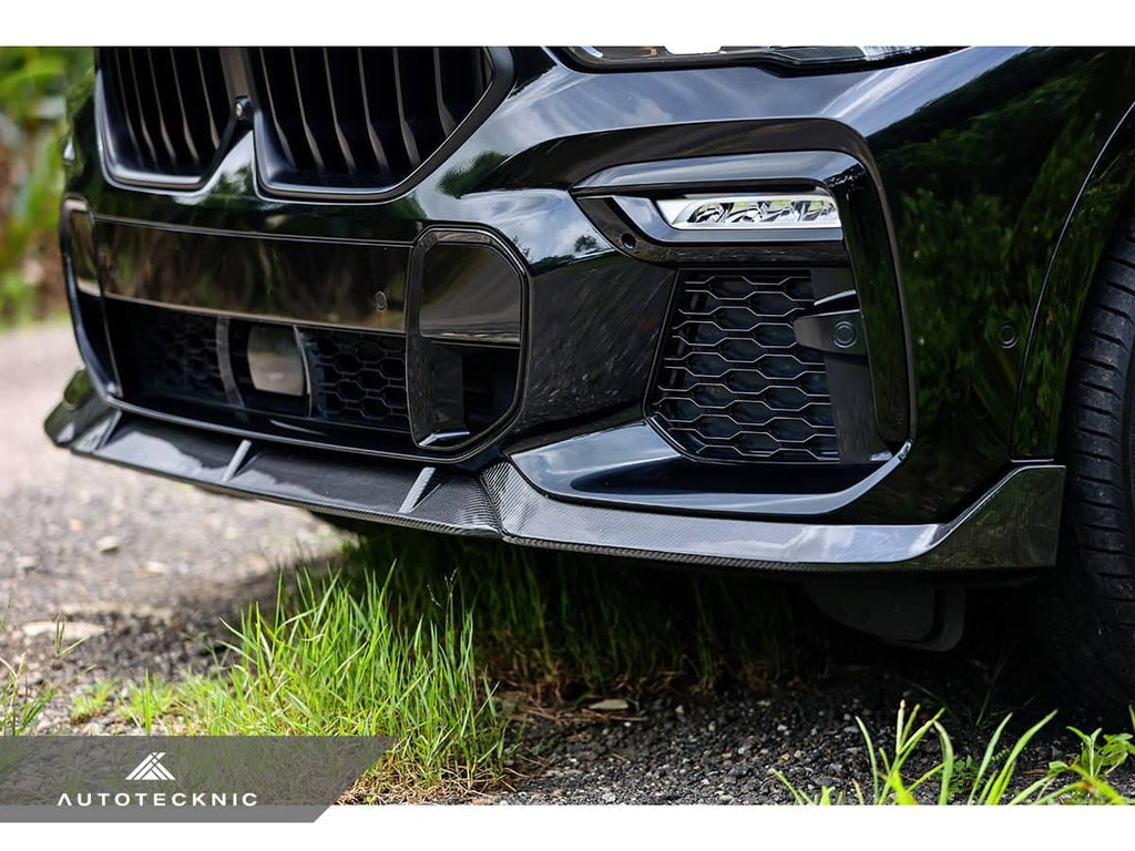 Kies-Motorsports AutoTecknic USA AutoTecknic Performance Dry Carbon Front Lip Set - BMW G06 X6 M-Sport