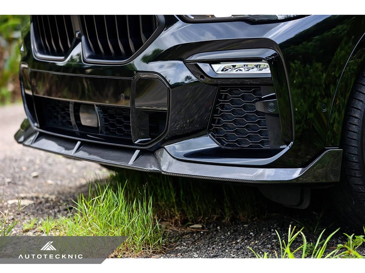 Kies-Motorsports AutoTecknic USA AutoTecknic Performance Dry Carbon Front Lip Set - BMW G06 X6 M-Sport