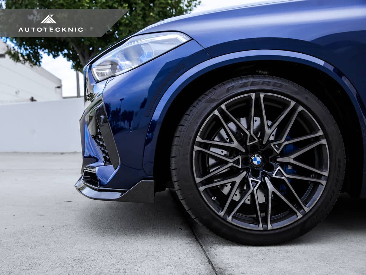 Kies-Motorsports AutoTecknic USA AutoTecknic Performance Dry Carbon Front Lip Set - F95 X5M