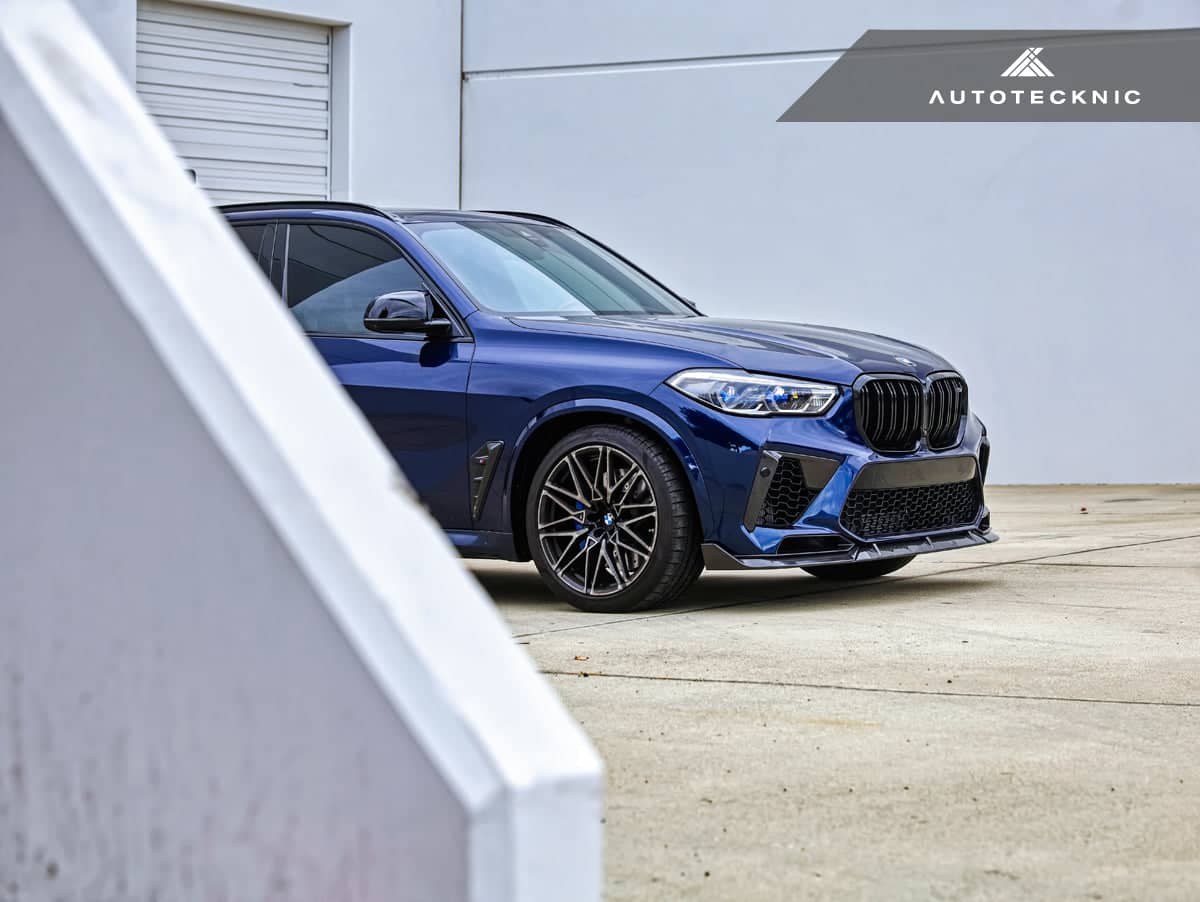 Kies-Motorsports AutoTecknic USA AutoTecknic Performance Dry Carbon Front Lip Set - F95 X5M