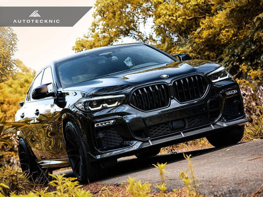 Kies-Motorsports AutoTecknic USA AutoTecknic Performance Dry Carbon Front Lip Set - G06 X6 M-Sport