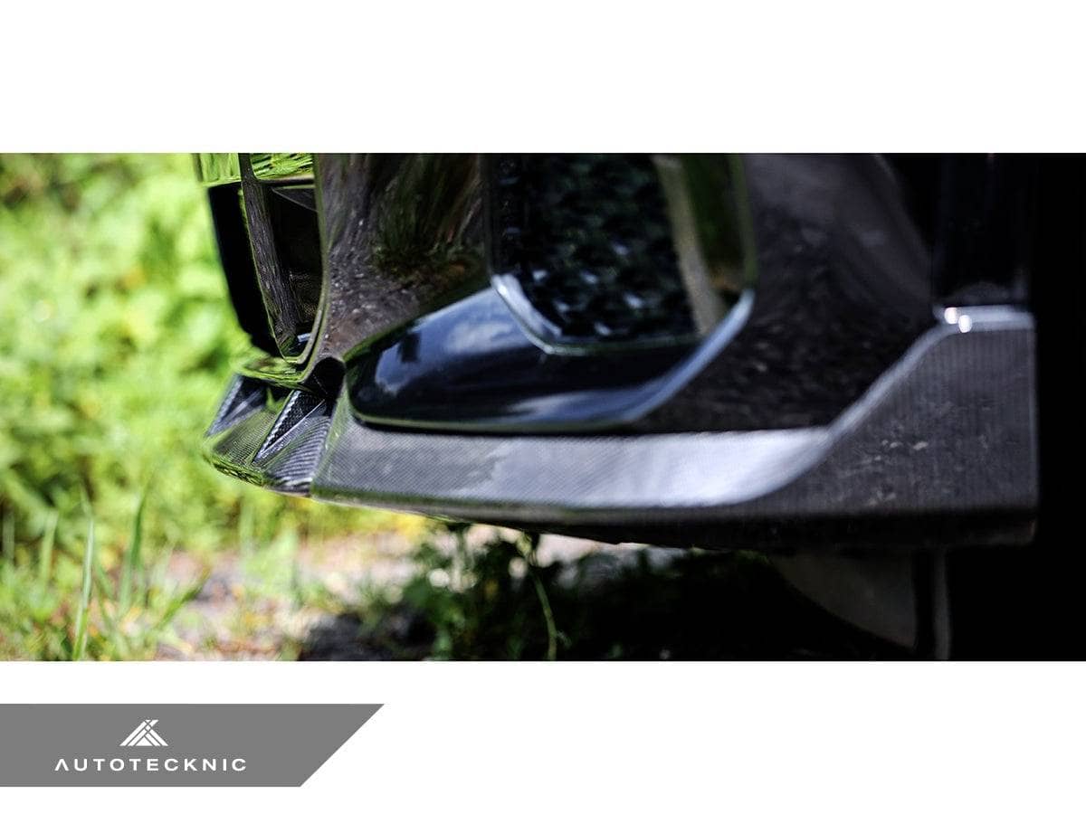 Kies-Motorsports AutoTecknic USA AutoTecknic Performance Dry Carbon Front Lip Set - G06 X6 M-Sport