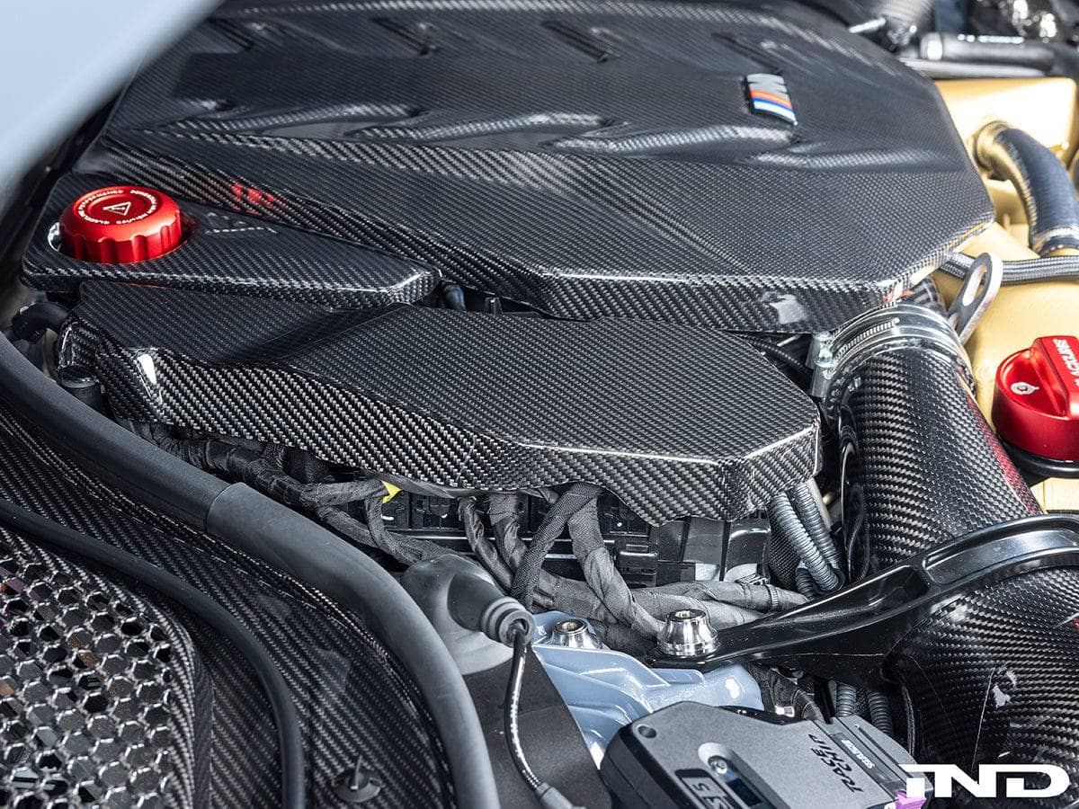 Kies-Motorsports AutoTecknic USA AutoTecknic Pre-Preg Carbon Engine Cover Extension Set - G90/ G99 M5