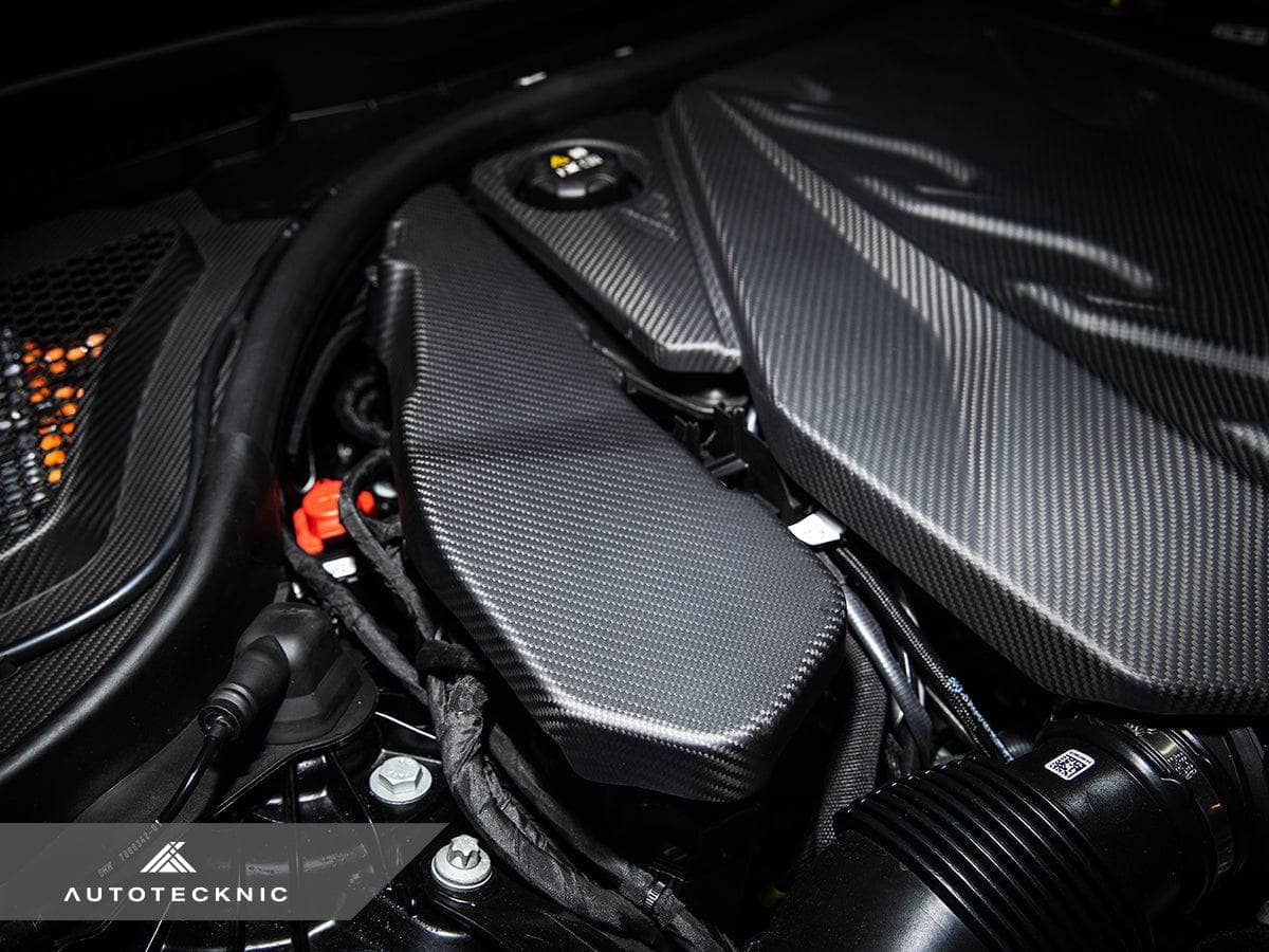 Kies-Motorsports AutoTecknic USA AutoTecknic Pre-Preg Carbon Engine Cover Extension Set - G90/ G99 M5