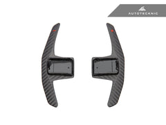 Kies-Motorsports AutoTecknic USA AutoTecknic Pre-Preg Dry Carbon Competition Shift Paddles - Nissan R35 GTR 2017-Up Pre-Preg Dry Carbon (Battle Version) / Matte Finish - Red Indicator