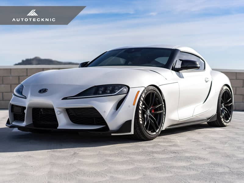 Kies-Motorsports AutoTecknic USA AutoTecknic Replacement Aero Glazing Black Mirror Covers - A90 Supra 2020-Up