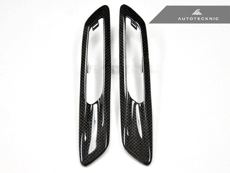 AutoTecknic Replacement Carbon Fiber Fender Light Trims - BMW F10 Sedan | F11 Wagon | 5-Series Secondary image