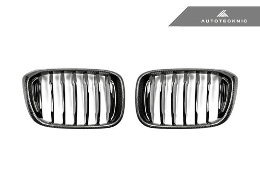 Kies-Motorsports AutoTecknic USA AutoTecknic Replacement Carbon Fiber Front Grille Set - G01 X3 | G02 X4 Pre-LCI