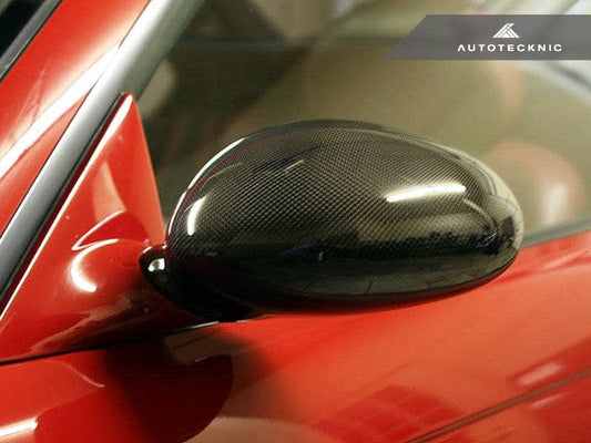 Kies-Motorsports AutoTecknic USA AutoTecknic Replacement Carbon Fiber Mirror Covers - BMW E46 M3 3K Plain Weave (1X1)