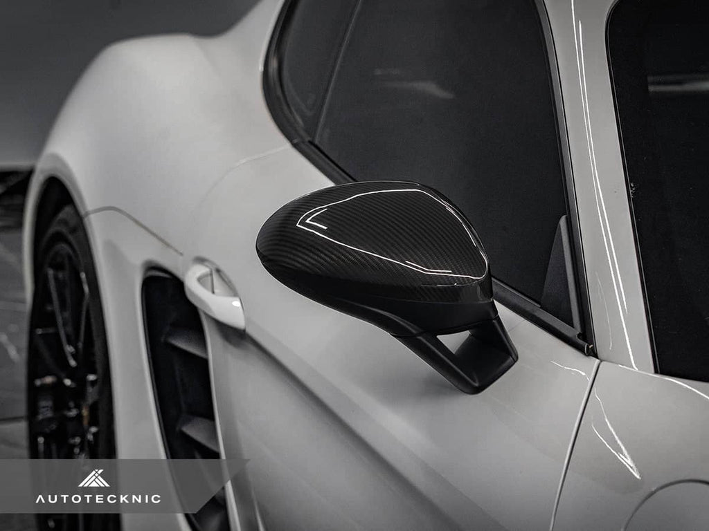 Kies-Motorsports AutoTecknic USA AutoTecknic Replacement Carbon Fiber Mirror Covers - Porsche 718 Cayman | Boxster