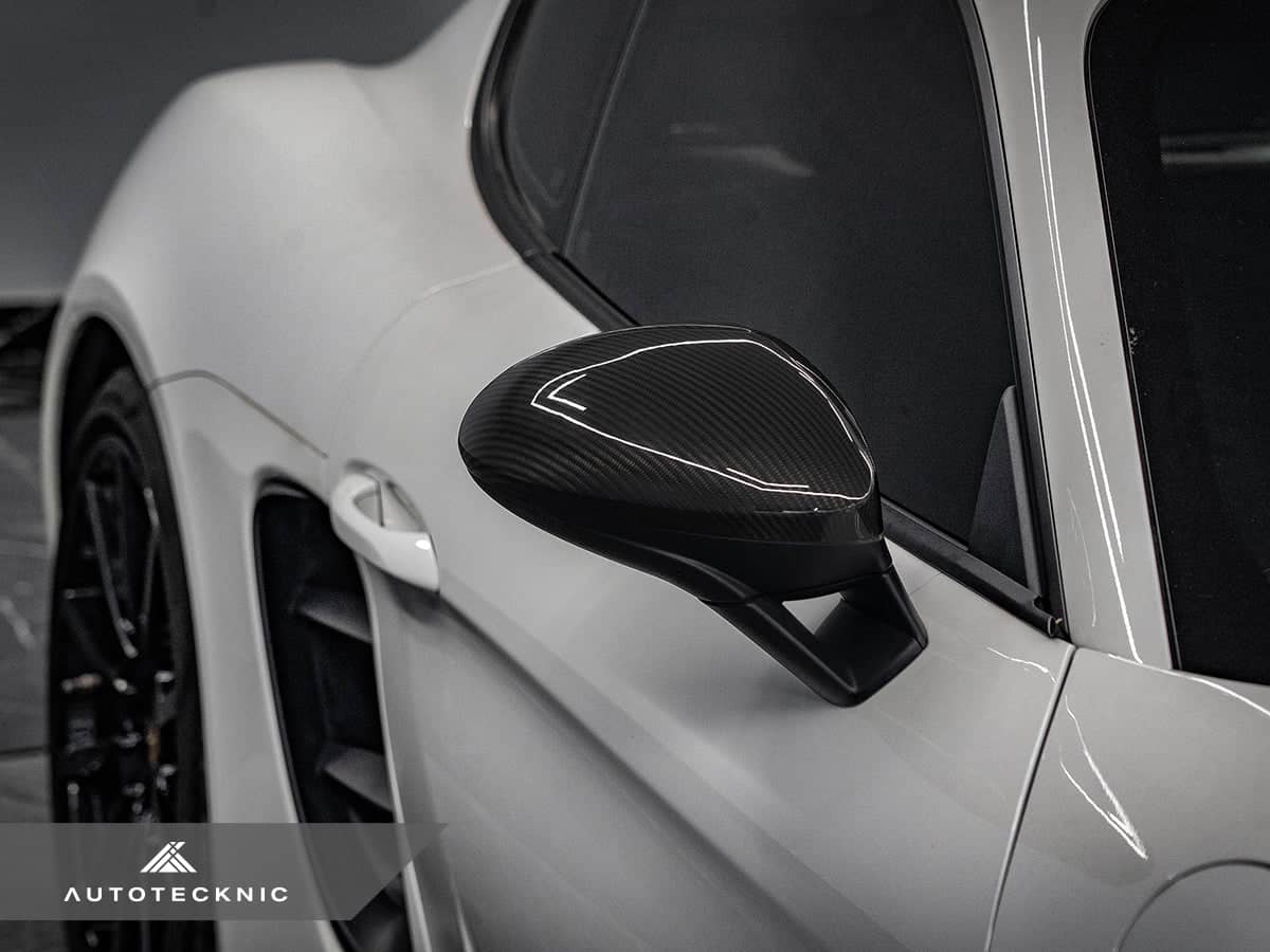Kies-Motorsports AutoTecknic USA AutoTecknic Replacement Carbon Fiber Mirror Covers - Porsche 718 Cayman | Boxster