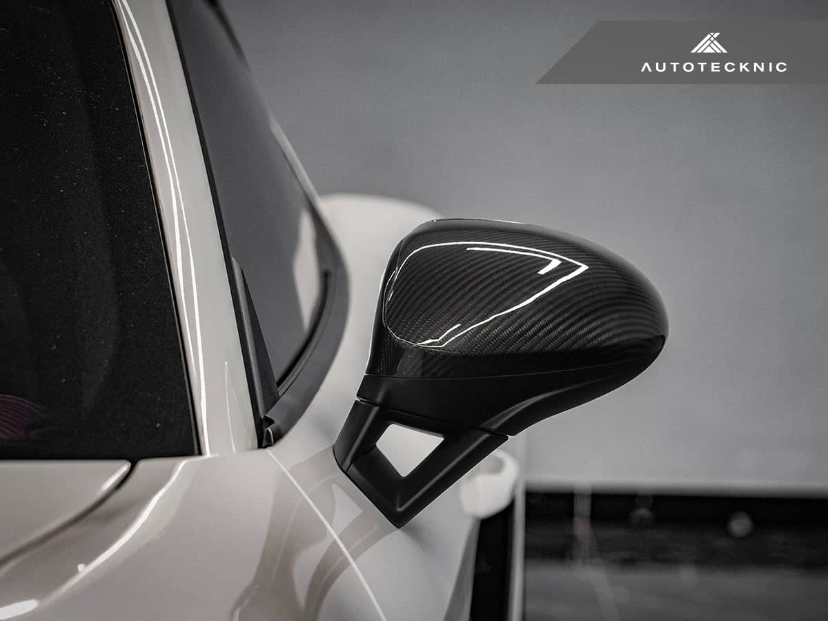 Kies-Motorsports AutoTecknic USA AutoTecknic Replacement Carbon Fiber Mirror Covers - Porsche 718 Cayman | Boxster