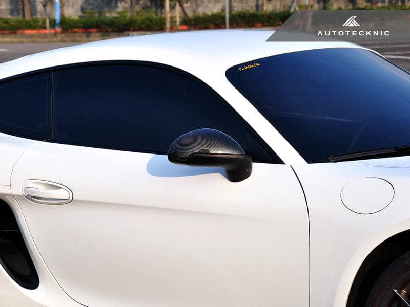 AutoTecknic Replacement Carbon Fiber Mirror Covers - Porsche 991 Carrera | 981 Cayman / Boxster Secondary image