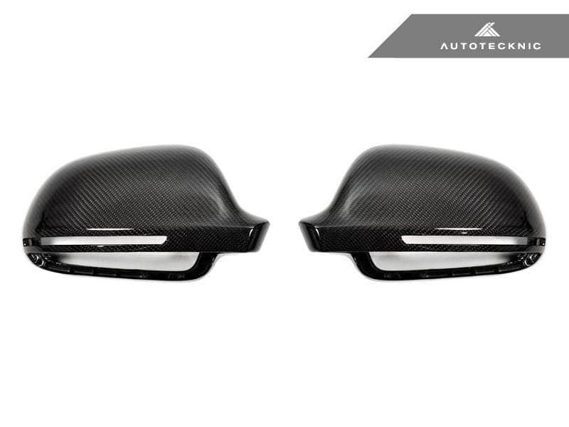 Kies-Motorsports AutoTecknic USA AutoTecknic Replacement Carbon Mirror Covers - Audi 8P A3/ S3 08-10 | B8 8K A4/ S4 08-09 | 8T A5/ S5 08-09 Without Side Assist / 3K Twill Weave (2X2)