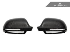 Kies-Motorsports AutoTecknic USA AutoTecknic Replacement Carbon Mirror Covers - Audi 8P A3/ S3 08-10 | B8 8K A4/ S4 08-09 | 8T A5/ S5 08-09 Without Side Assist / 3K Twill Weave (2X2)