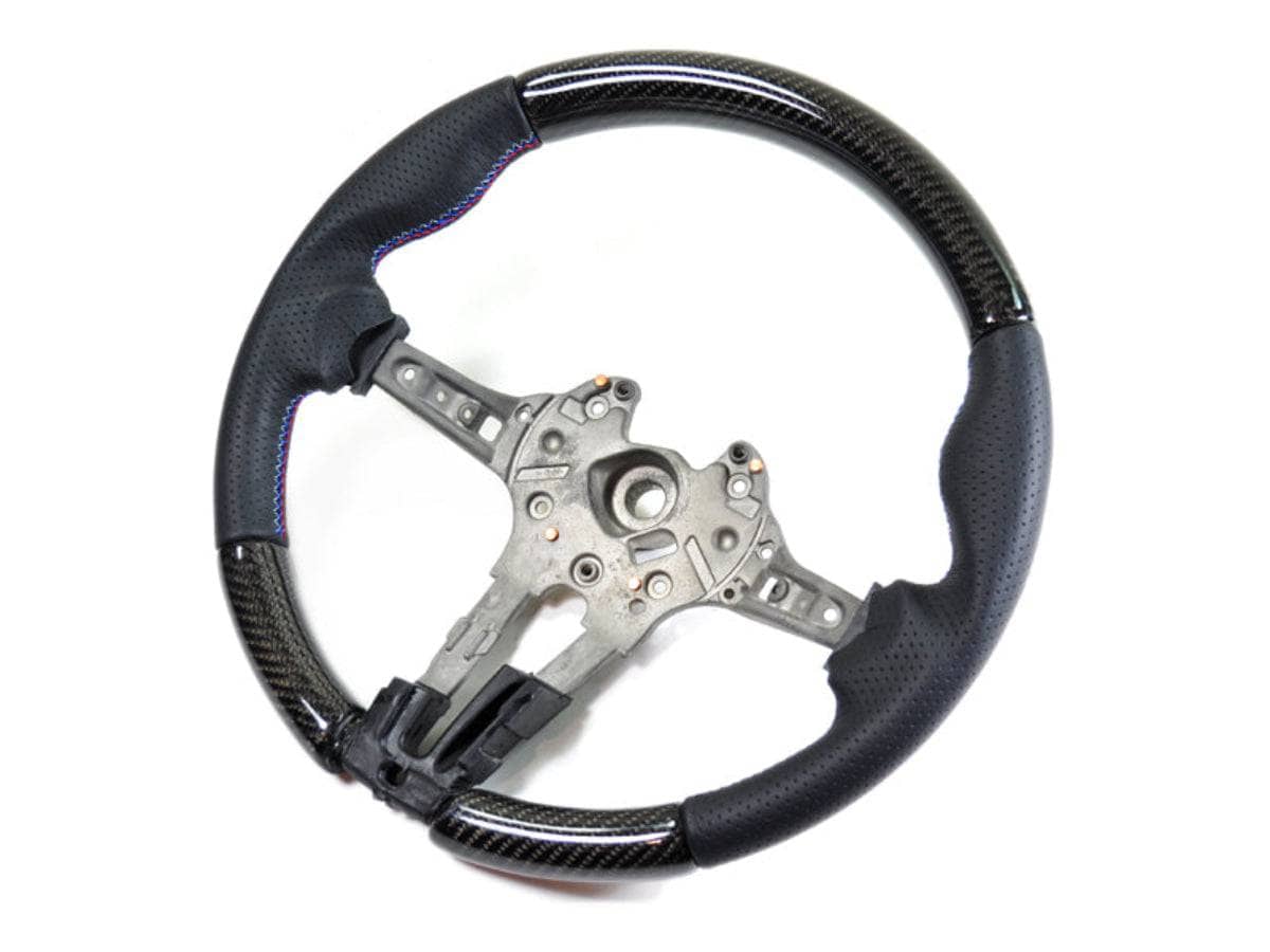 Kies-Motorsports AutoTecknic USA AutoTecknic Replacement Carbon Steering Wheel - BMW F87 M2 | F80 M3 | F82/ F83 M4 F87 M2 | M2 Competition / 3K Twill Weave Carbon   Perforated Leather Main image