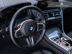 Kies-Motorsports AutoTecknic USA AutoTecknic Replacement Carbon Steering Wheel Top Cover - F91/ F92/ F93 M8