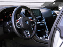 Kies-Motorsports AutoTecknic USA AutoTecknic Replacement Carbon Steering Wheel Top Cover - F91/ F92/ F93 M8
