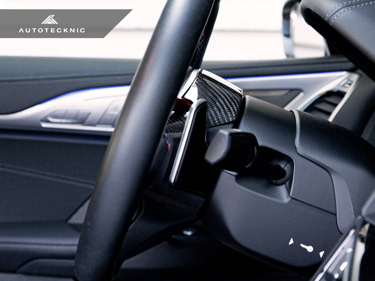 Kies-Motorsports AutoTecknic USA AutoTecknic Replacement Carbon Steering Wheel Top Cover - F95 X5M | F96 X6M