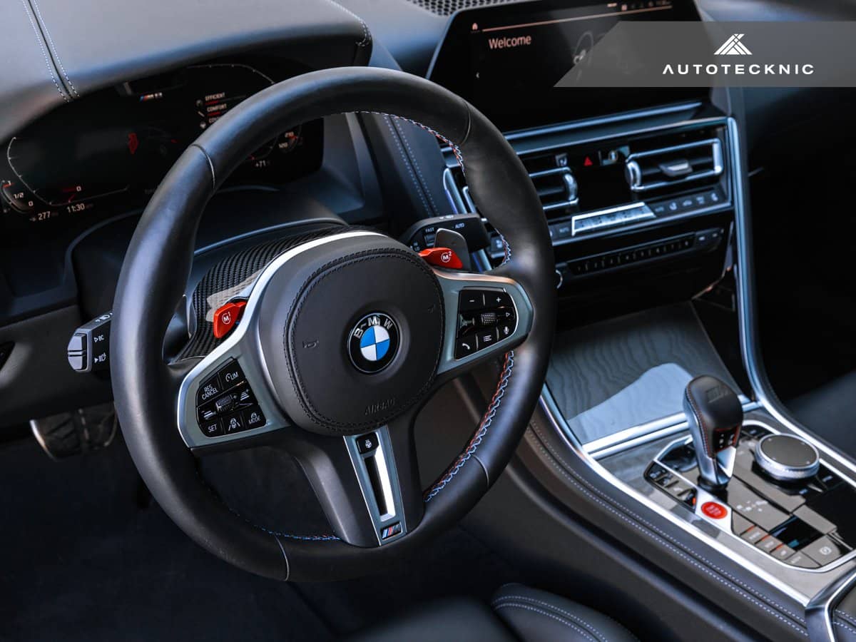 Kies-Motorsports AutoTecknic USA AutoTecknic Replacement Carbon Steering Wheel Top Cover - G80 M3 | G82/ G83 M4