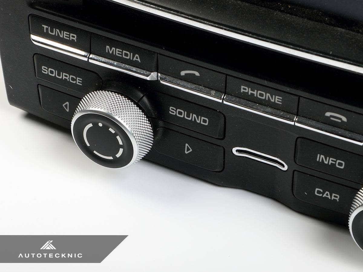 Kies-Motorsports AutoTecknic USA AutoTecknic Replacement Climate Control & Volume Knob - Porsche Pre-PCM 4.0 - With SIM Card Slot / 911 (991) 2012-2016 / No