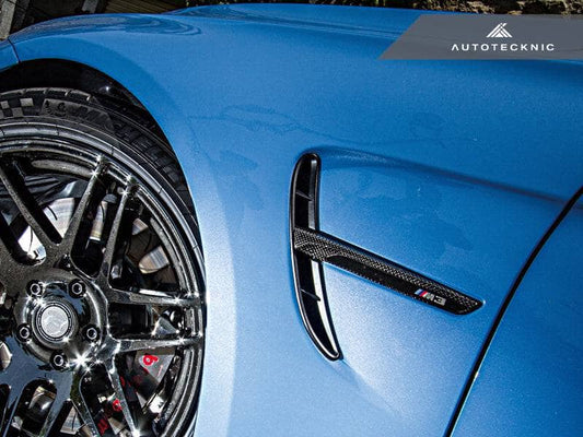 Kies-Motorsports AutoTecknic USA AutoTecknic Replacement Dry Carbon Fiber Fender Trim - F80 M3 | F82/ F83 M4