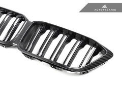 Kies-Motorsports AutoTecknic USA AutoTecknic Replacement Dry Carbon Front Grille - F87 M2 Competition F87 M2 Competition / 3K Twill Weave (2X2)