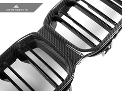 Kies-Motorsports AutoTecknic USA AutoTecknic Replacement Dry Carbon Front Grille - F87 M2 Competition F87 M2 Competition / 3K Twill Weave (2X2)