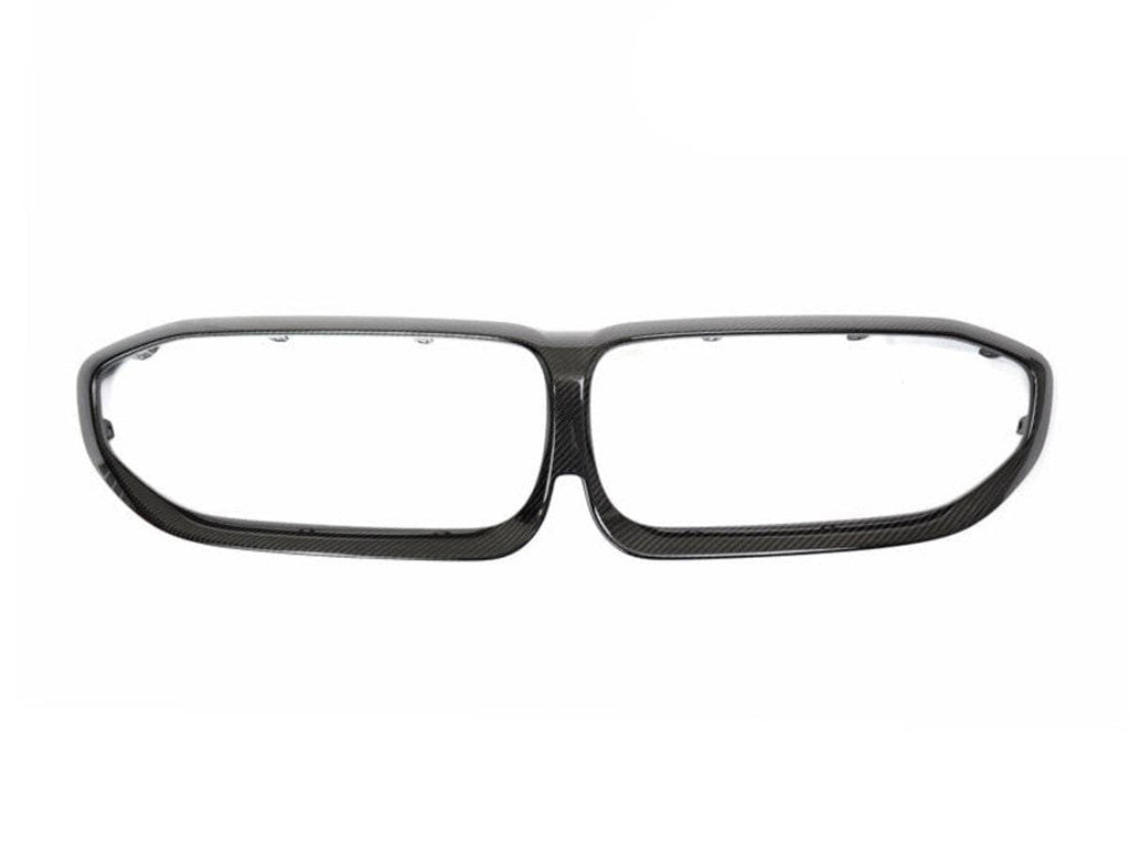 Kies-Motorsports AutoTecknic USA AutoTecknic Replacement Dry Carbon Grille Surround - BMW G20 3-Series Pre-LCI With Park Assist - Front Camera