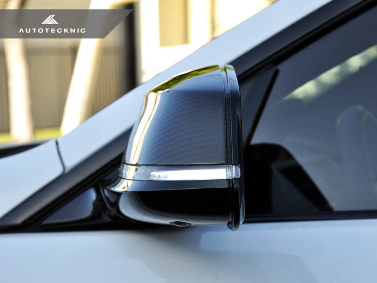 Kies-Motorsports AutoTecknic USA AutoTecknic Replacement Dry Carbon Mirror Covers - BMW E84 X1 | F20 1-Series | F22 2-Series | F30 3-Series | F32/ F36 4-Series | F87 M2