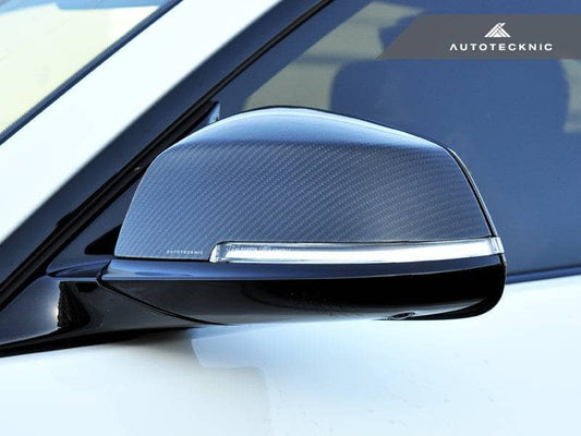 Kies-Motorsports AutoTecknic USA AutoTecknic Replacement Dry Carbon Mirror Covers - E84 X1 | F20 1-Series | F22 2-Series | F30 3-Series | F32/ F36 4-Series | F87 M2