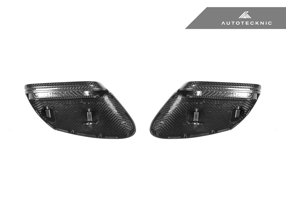 Kies-Motorsports AutoTecknic USA AutoTecknic Replacement Dry Carbon Mirror Covers - Porsche 9J1 Taycan