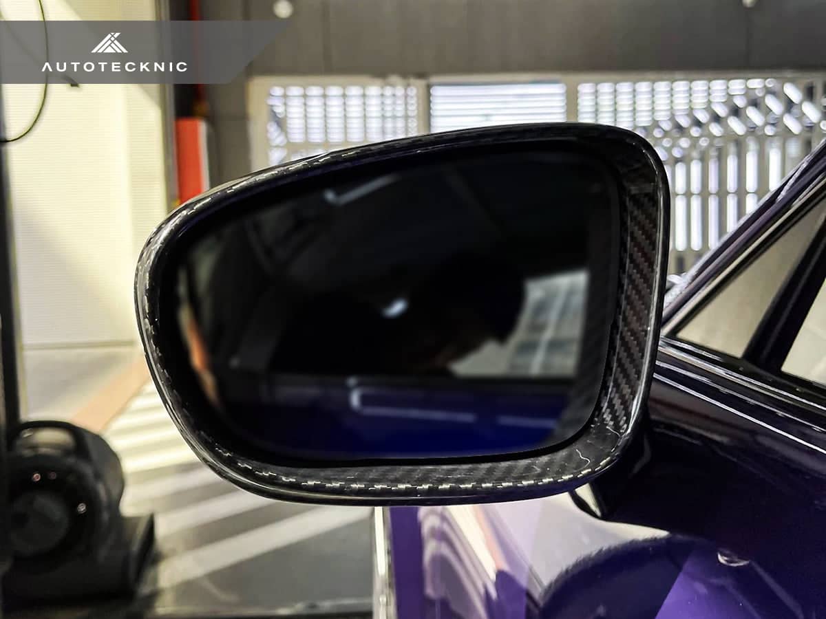 Kies-Motorsports AutoTecknic USA AutoTecknic Replacement Dry Carbon Mirror Covers - Porsche 9J1 Taycan