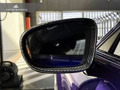 Kies-Motorsports AutoTecknic USA AutoTecknic Replacement Dry Carbon Mirror Covers - Porsche 9J1 Taycan