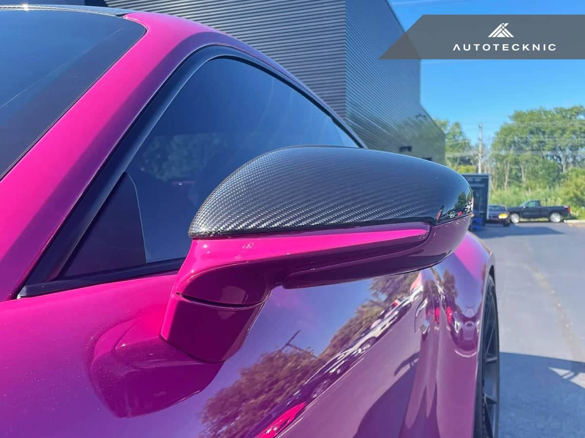 Kies-Motorsports AutoTecknic USA AutoTecknic Replacement Dry Carbon Mirror Covers - Porsche 9J1 Taycan